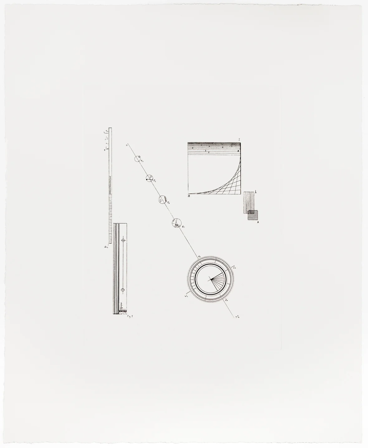 O time thy pyramids ex1, 2014, etching, 38 x 30 cm, edition of 15