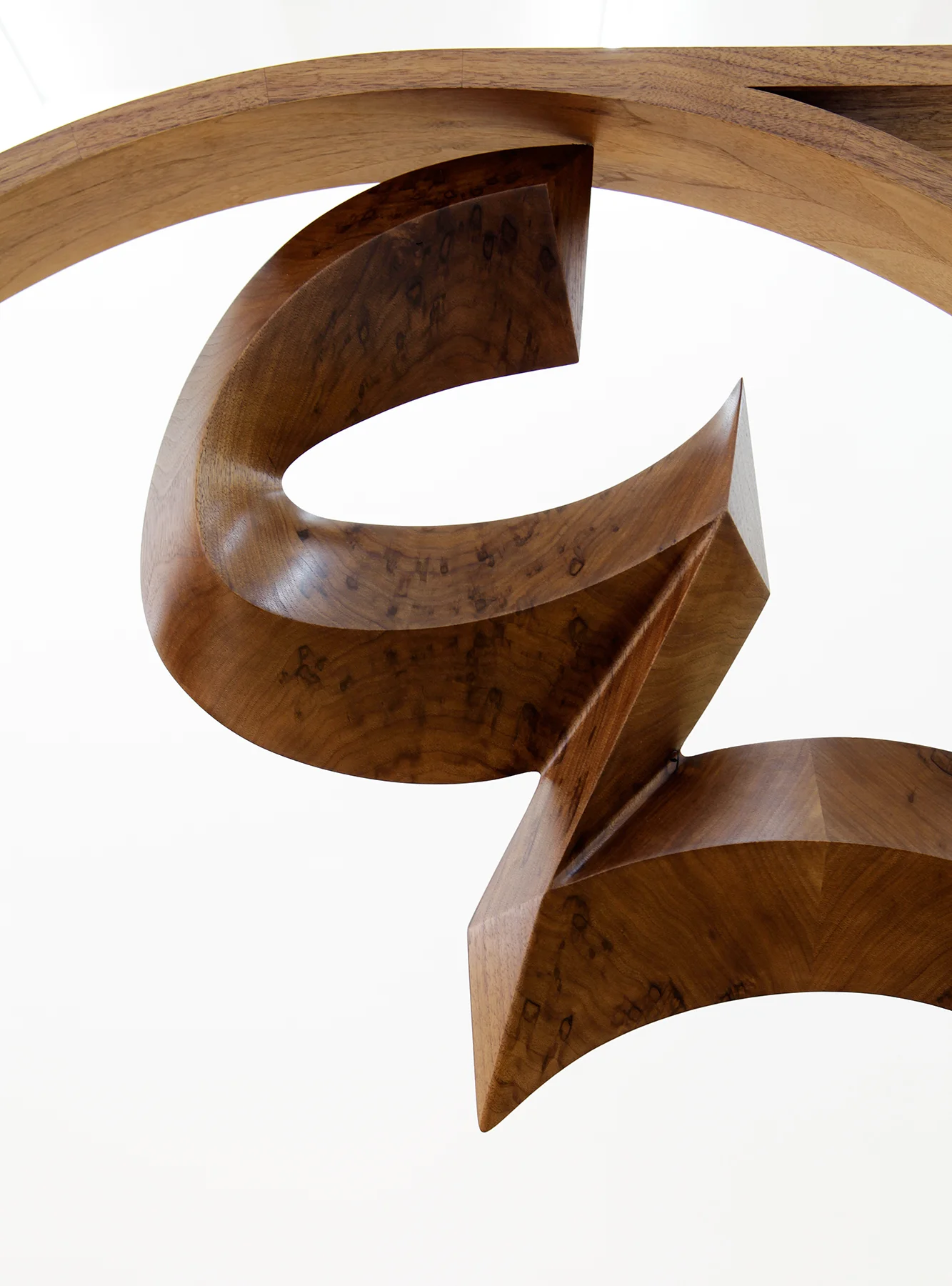   "Unknown Letter II"   2015  wood on steel table  162 x 162 x 42 cm 