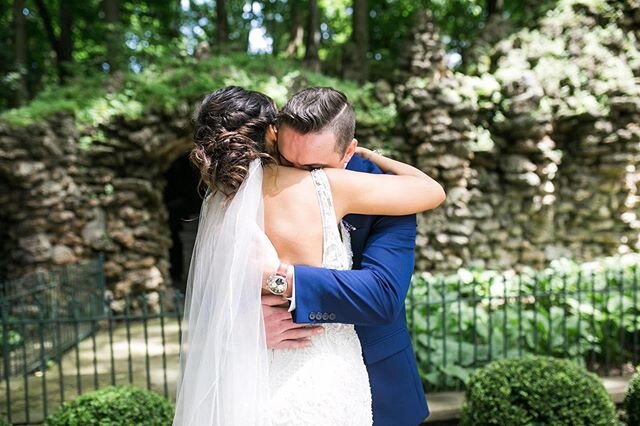 Sara &amp; Ryan right after the first look....
.
.
.
.
 #kristennicolephotography #bride #weddingphotography #toledo #lifestylephotos #weddingphotographyideas
#weddingphotoinspiration #firstsandlasts #ohiophotography
#ohio #toledoweddingphotographer 
