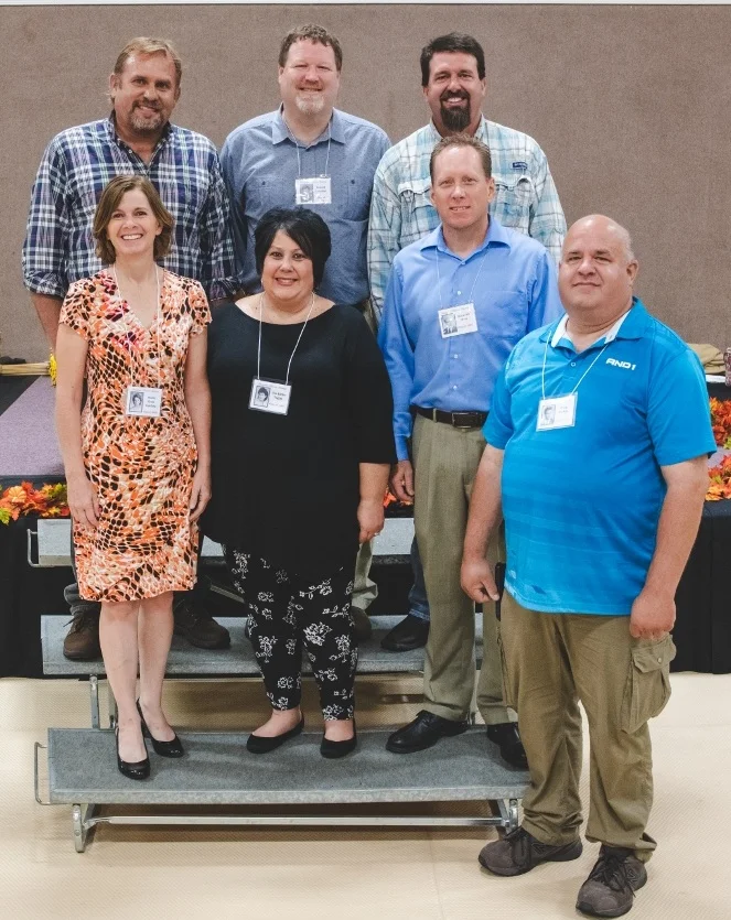 Class of 1988 Back Row: Neil Dye, Harold Ermshar, Jeff Needles Front Row: Stacie Greer Hatfield, Lisa Barko Teglas, Durward Hass, Doug Purkey