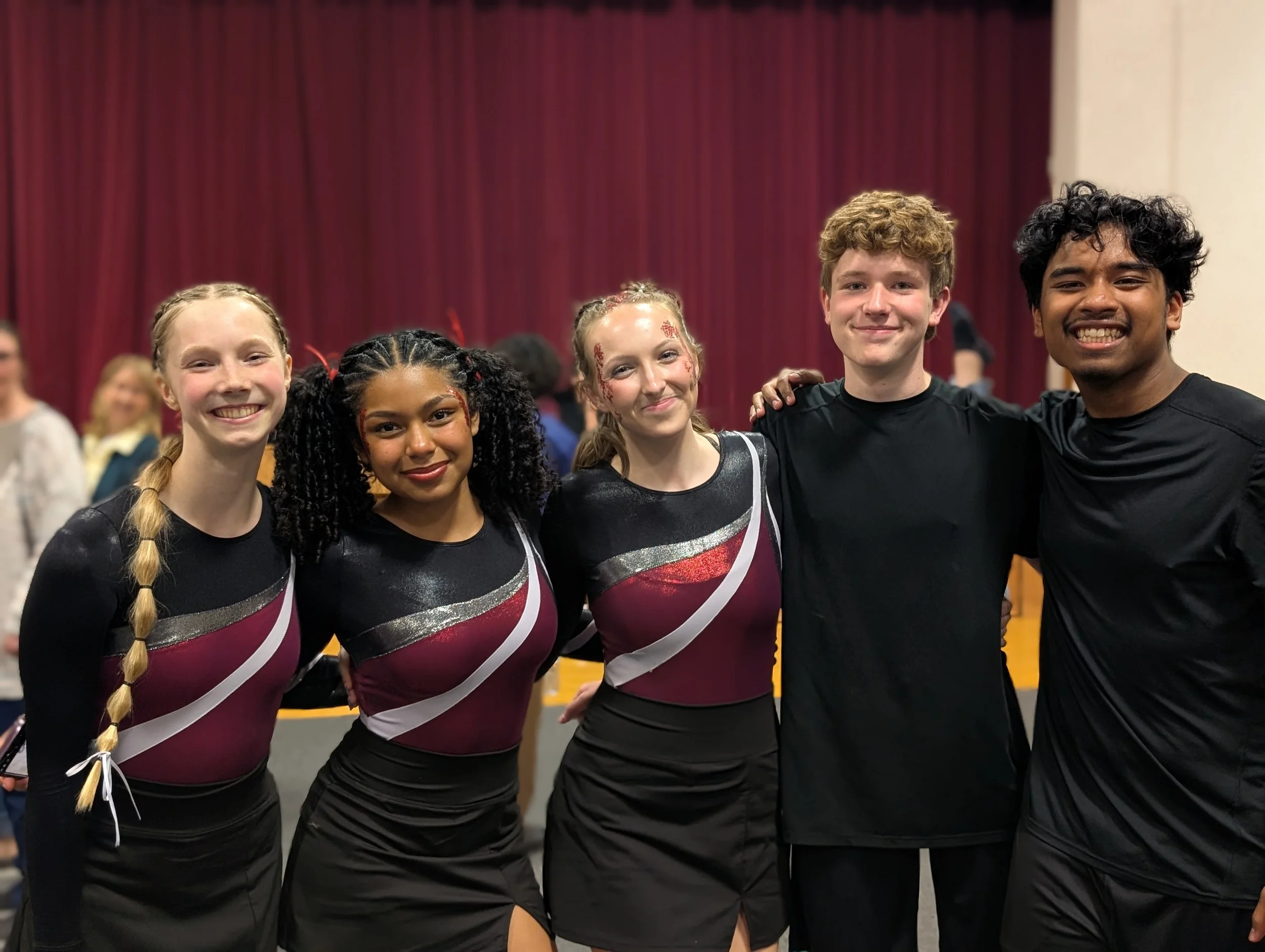 The Gymnastics team members posing