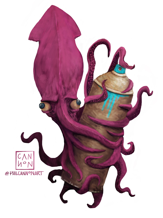 Squids Spray Ink