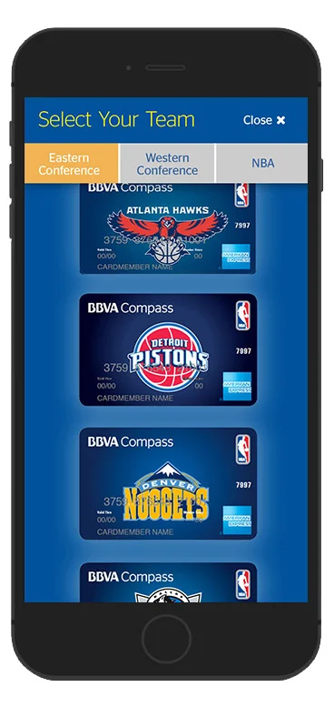 3. The "browse all cards" option allows the user a larger view of the card options through a vertical scroll.