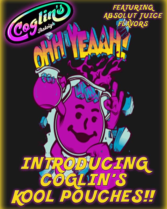 We’re up and running early today for the food truck rodeo. And we’re debuting Coglin’s Kool Pouches. Adult juice pouches with the all new Absolut Juice flavors. Come check them out!