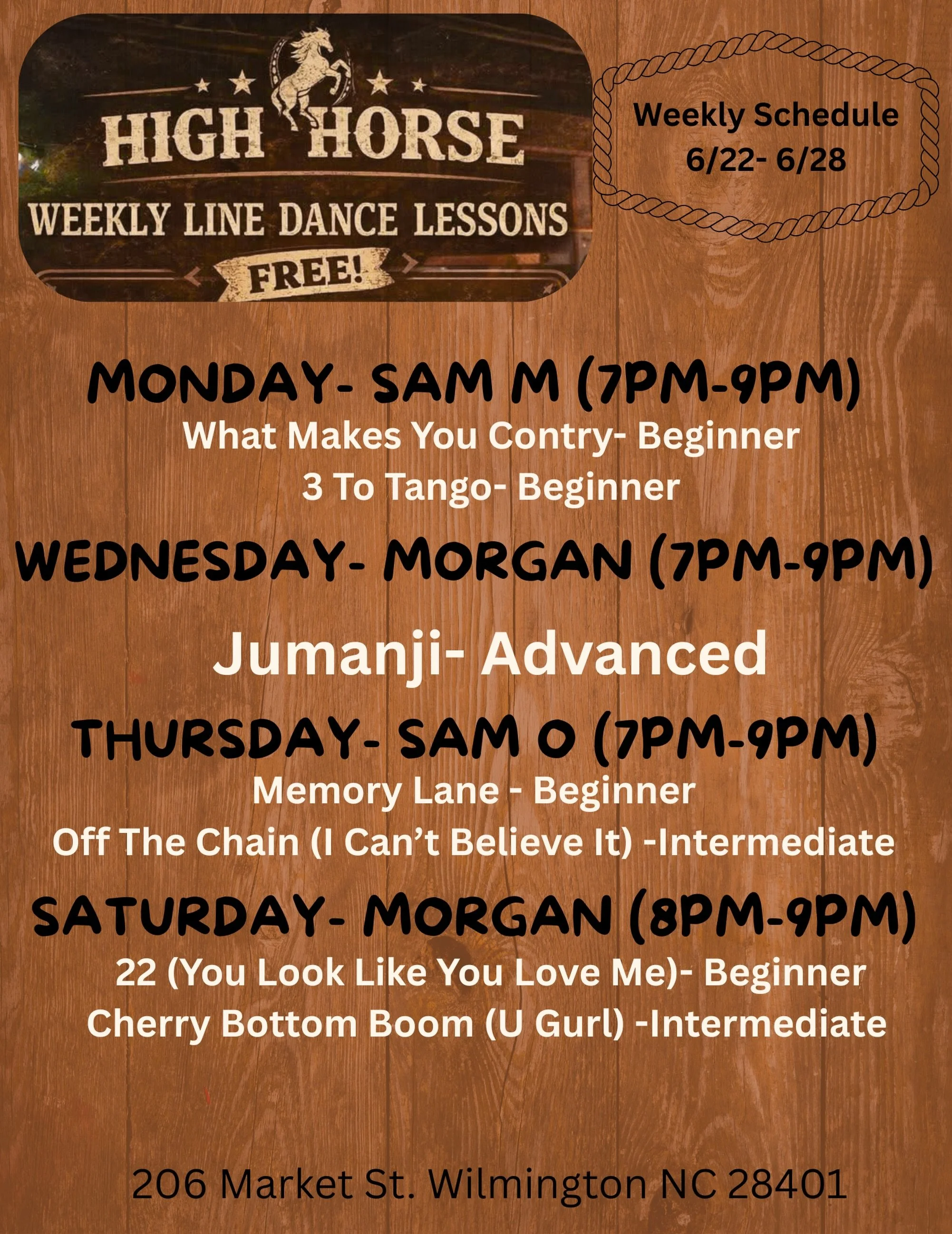 Your weekly line dance plans have arrived! Whisch one are you most excited for?