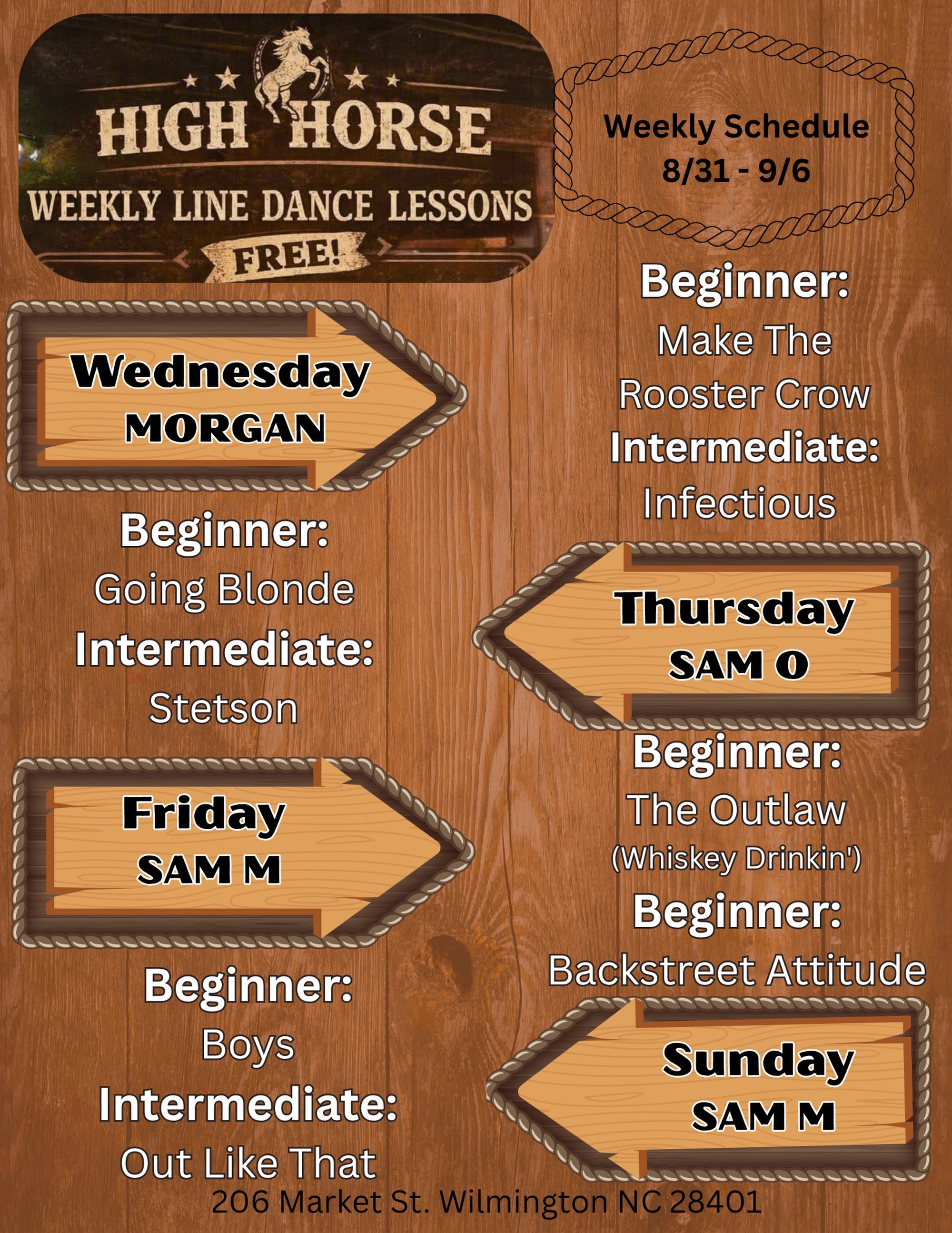 It&rsquo;s a great week to party at High Horse! Celebrate September with line dance lessons all week long and don&rsquo;t forget to come out to the OFFICIAL Velvet Rodeo after party Saturday night.

We&rsquo;ll see you on the dance floor!
