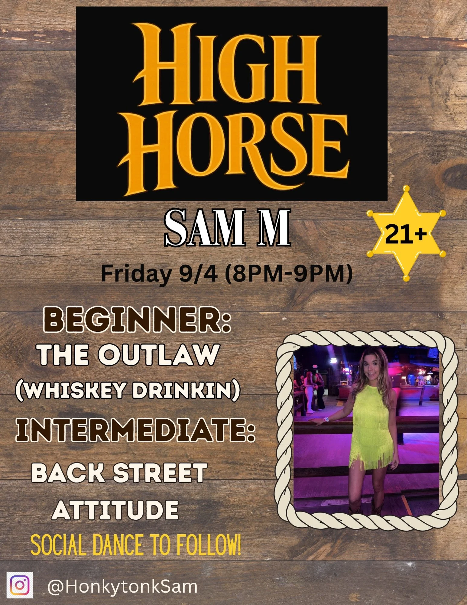 Happy Friday, Wilmington! Sam M. is back with beginner and intermediate lessons for the 21+ crowd. 

After the social dance, stick around for our boots, beats, and beers dance party starting at 10pm!