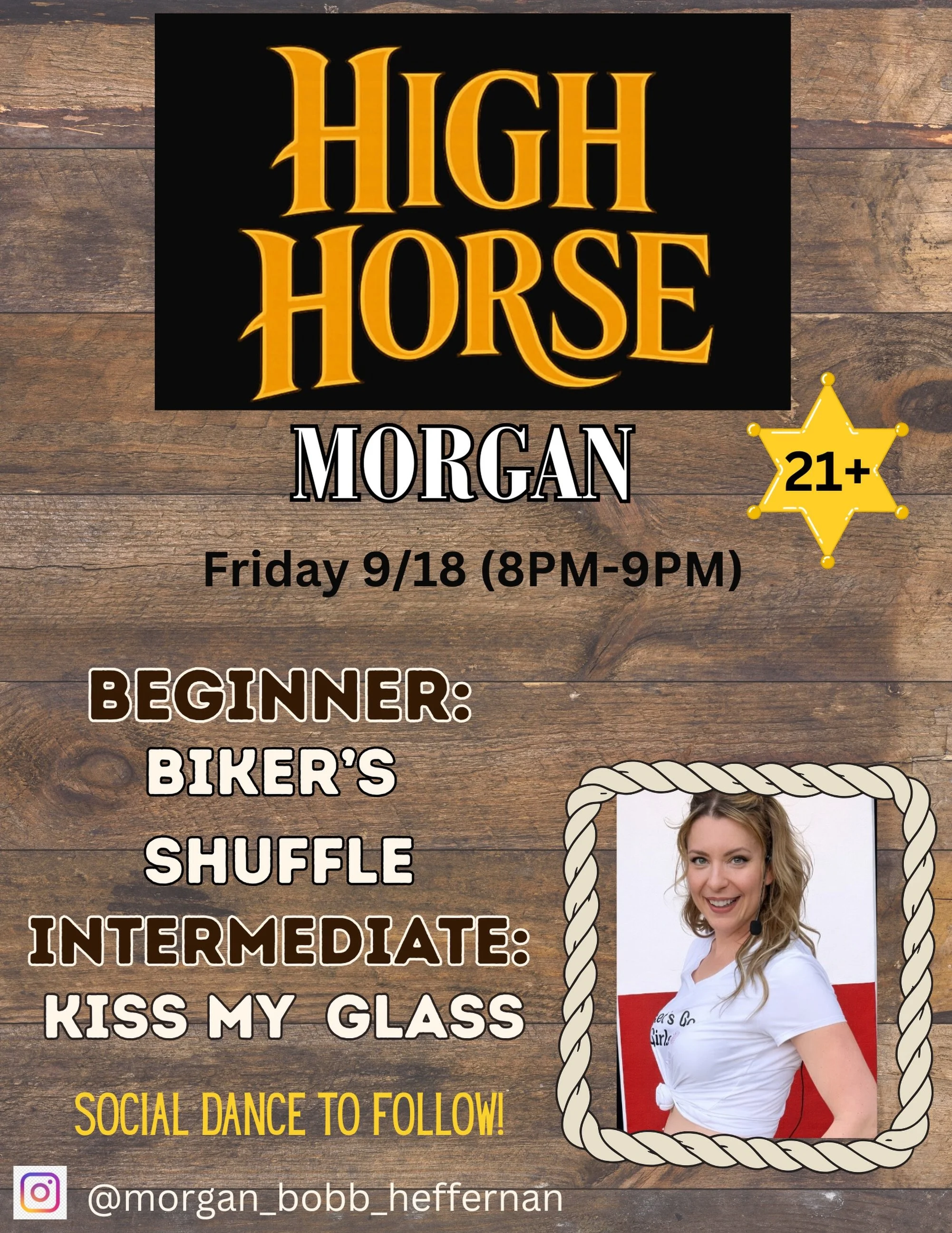 Happy Friday, line dancers! Morgan has beginner and intermediate line dance lessons for you tonight.

Stick around because at 10pm our Boot, Beats, and Beers dance party kicks off for an all-night dance party! 🤠🍻🪩