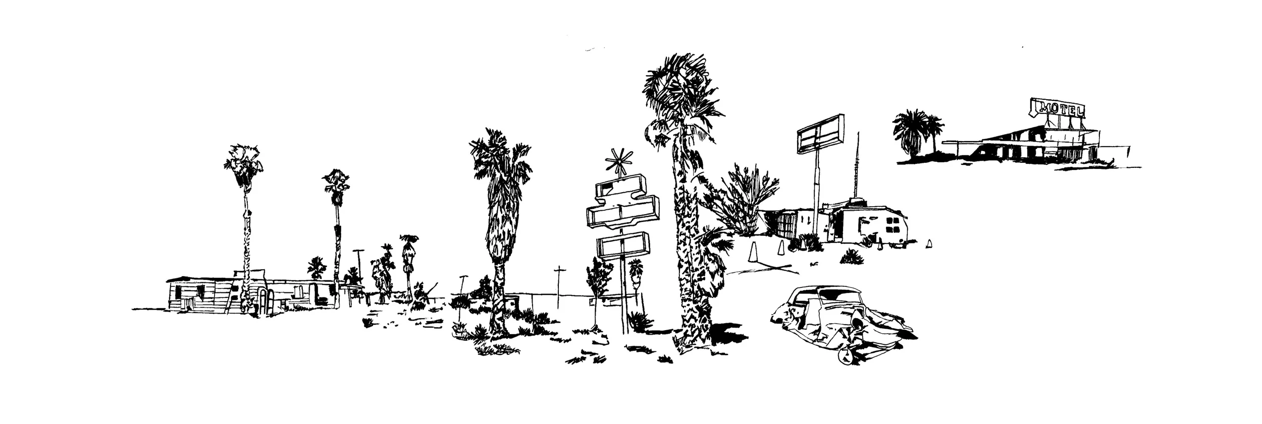 "California Desert" was inspired by the broken down scenery surrounding her childhood neighborhood in LA it's also a tattoo on Ashley's forearm