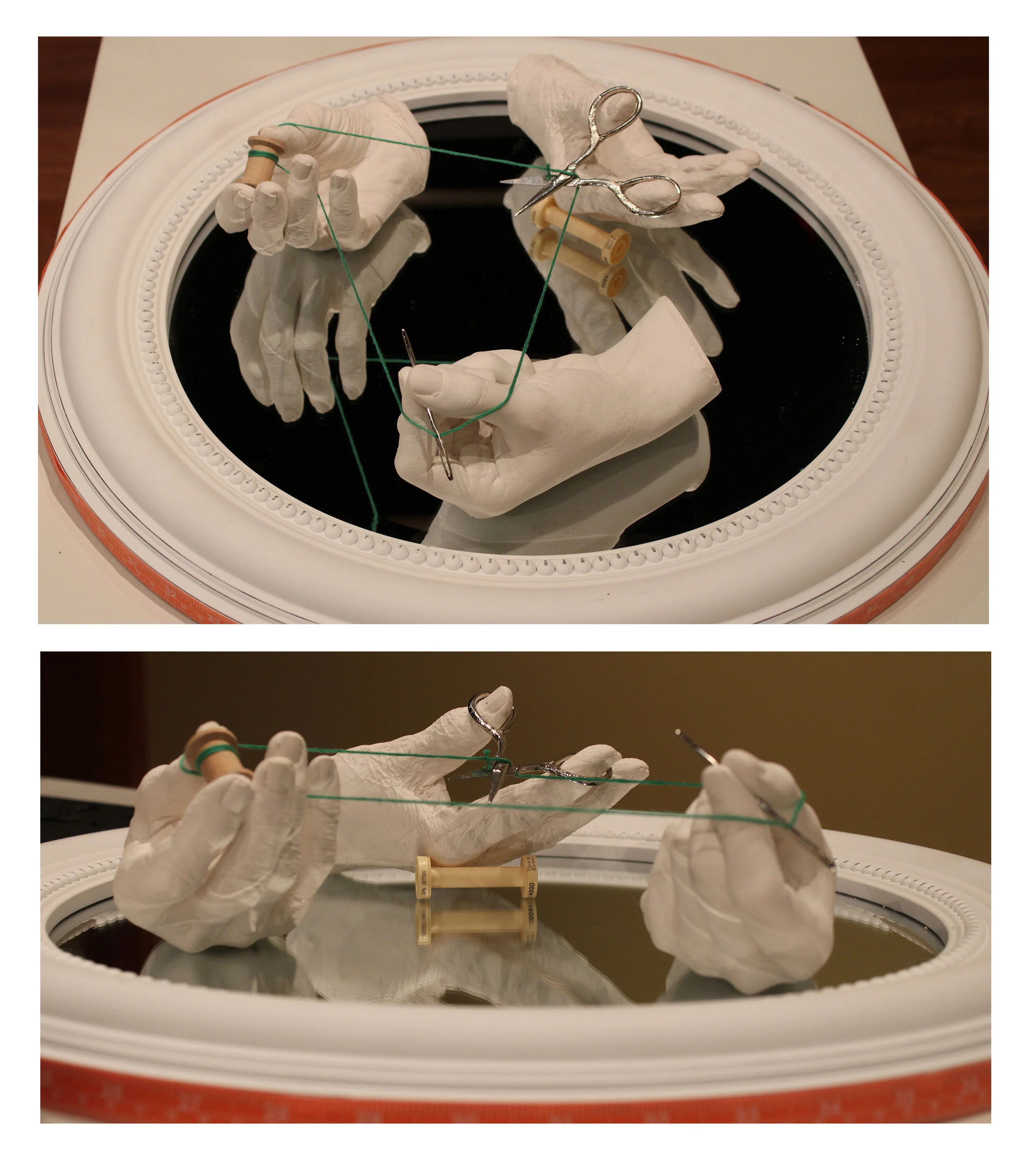 Sculpture 1 Student Work - Mixed Media, Alginate, Plaster