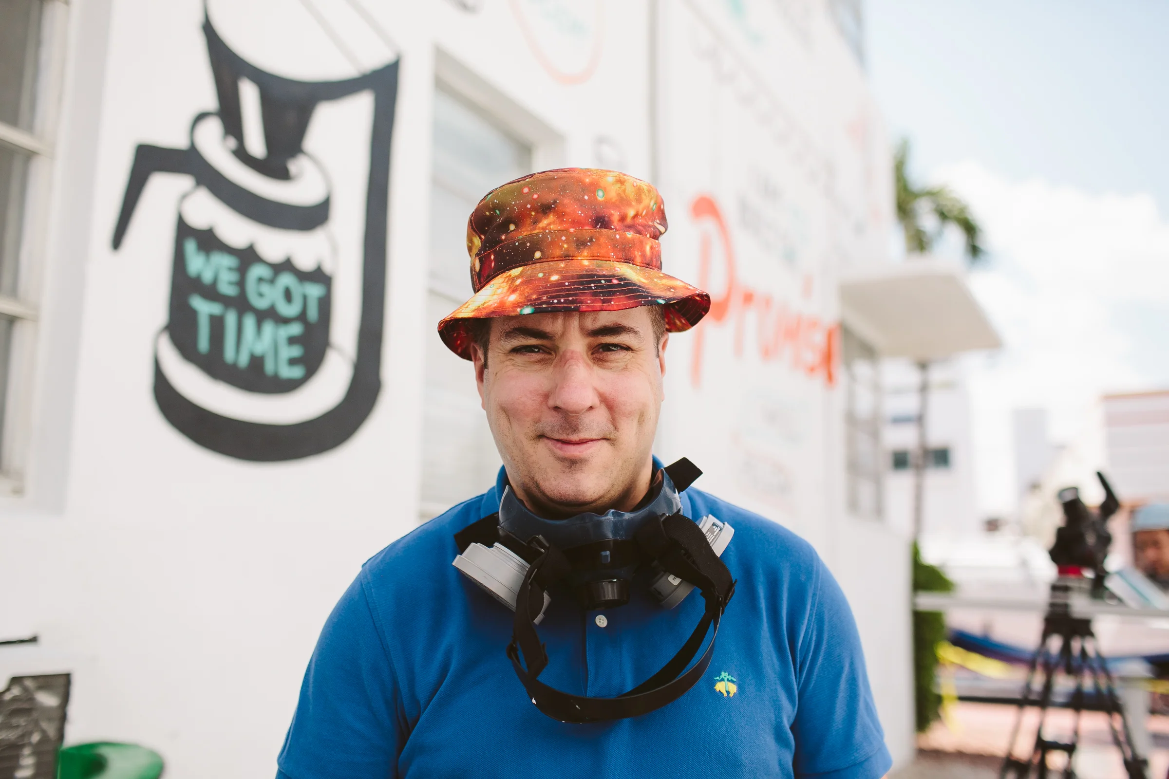 Steve Powers and his cosmic bucket hat
