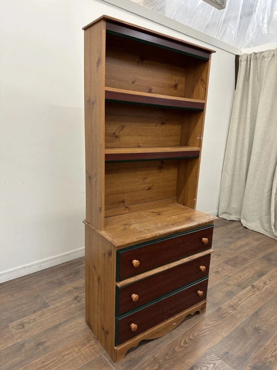 3 Drawer Dresser With Bookshelf- 20234