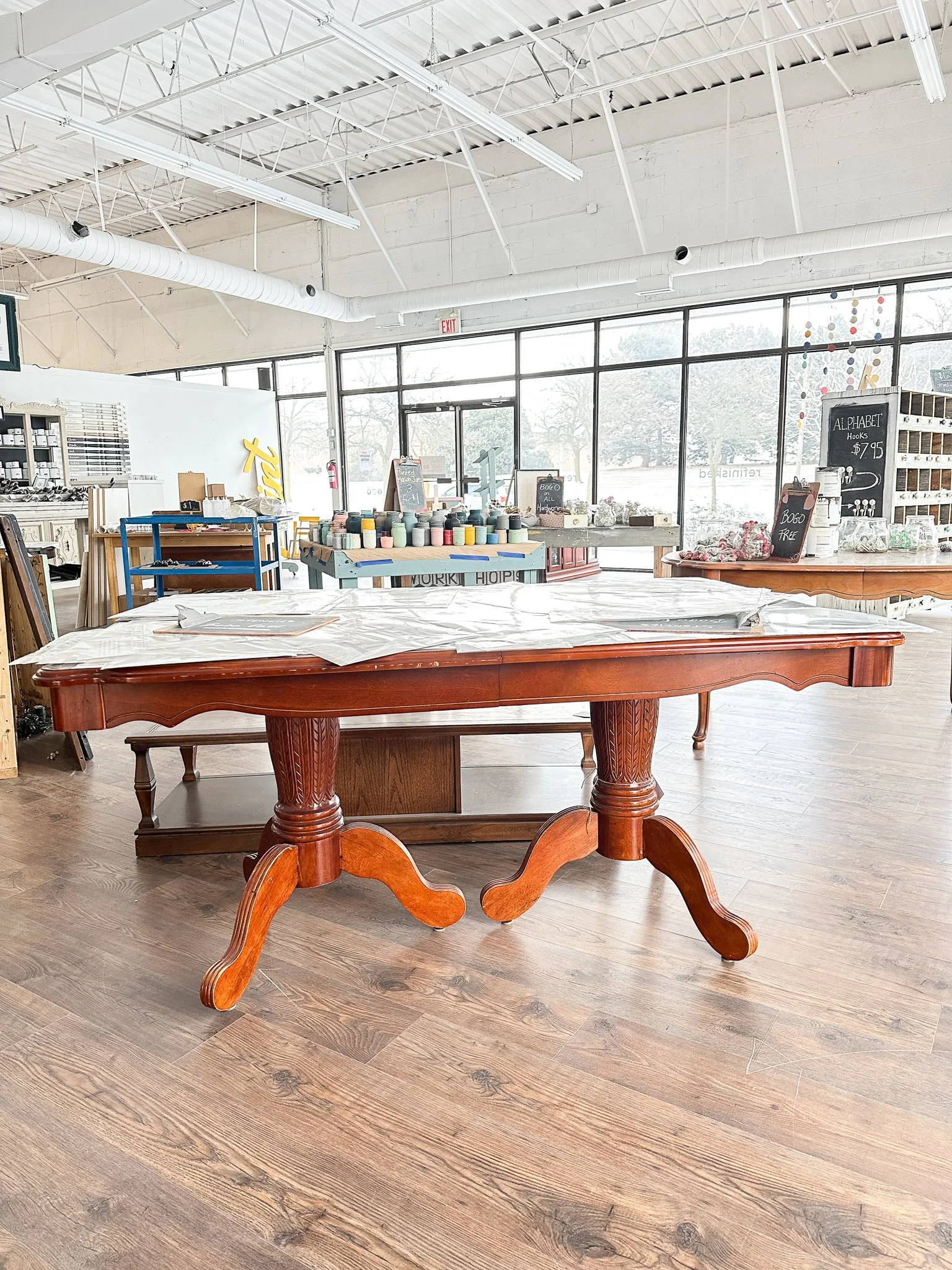 Double Pedestal Dining Table