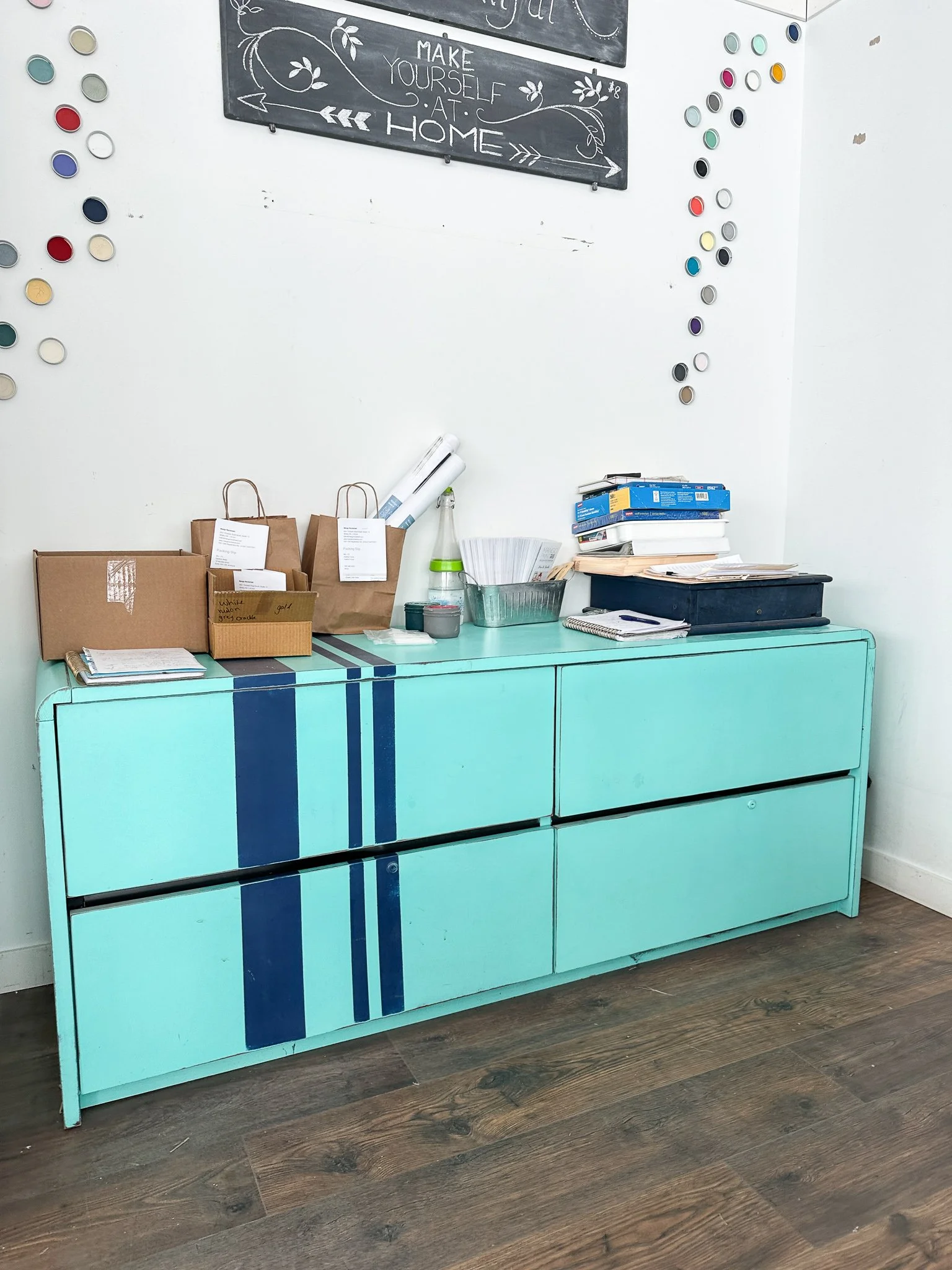 Funky Painted File Cabinet/Dresser