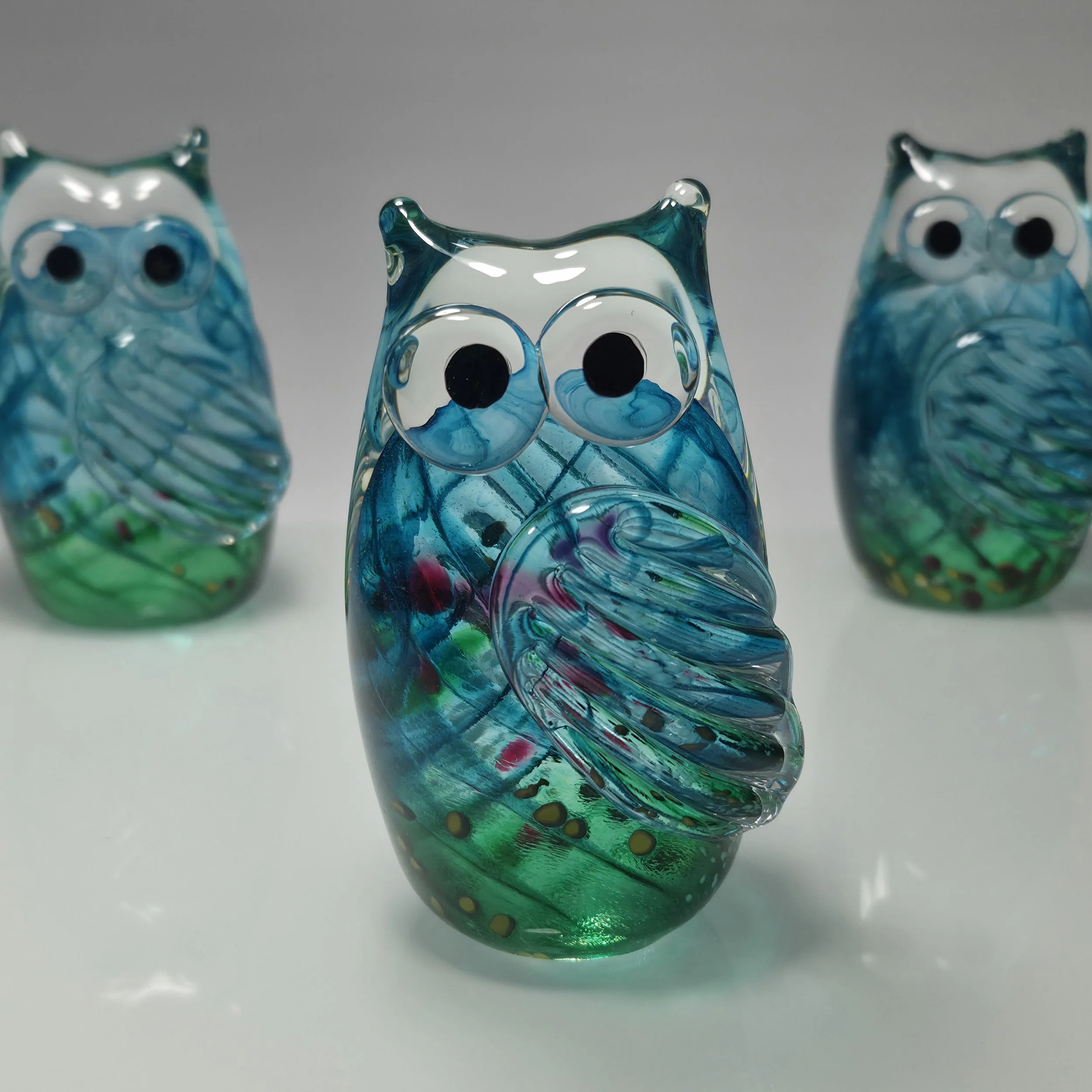 "Owls"- sculpted glass