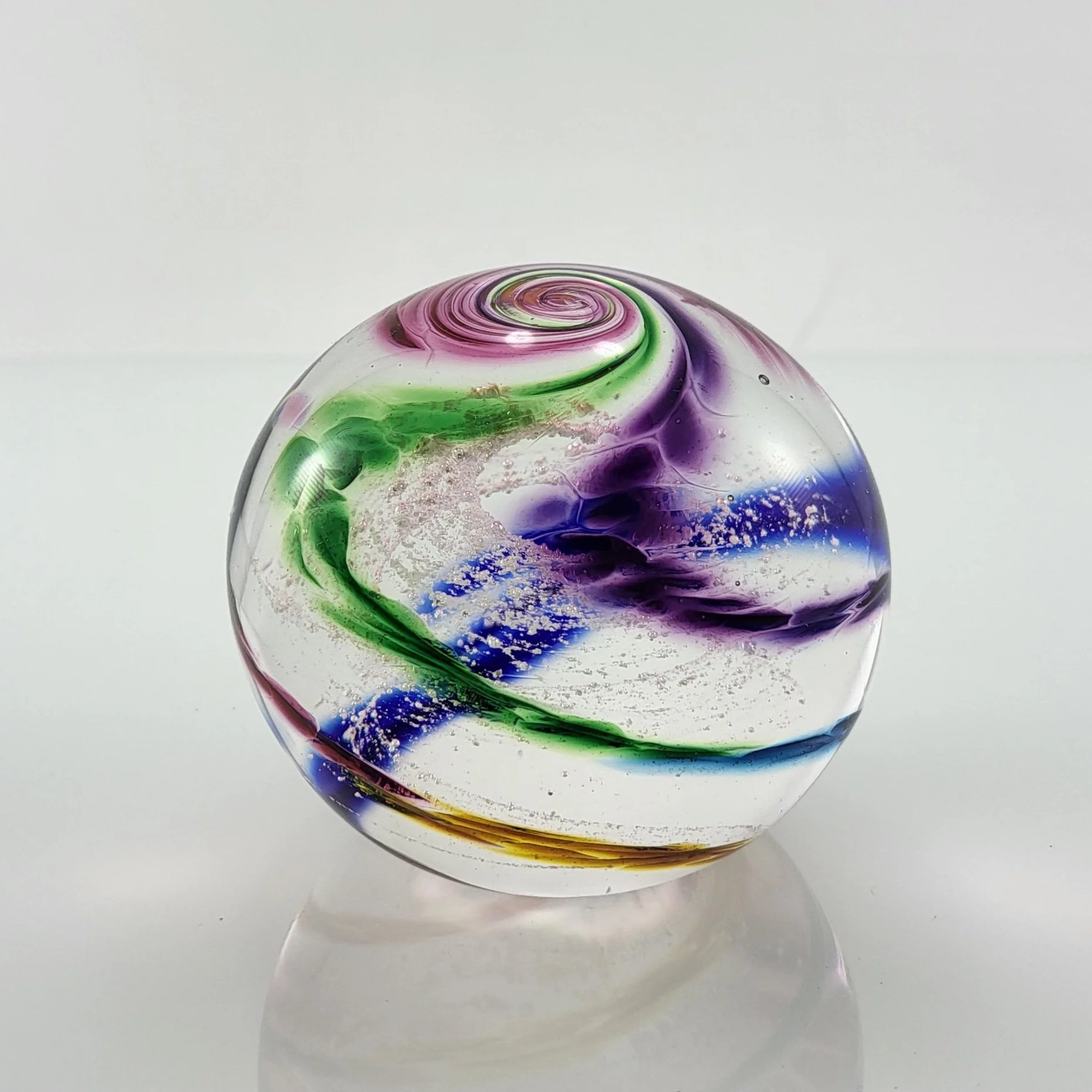 "Rainbow Wave Globe" round orb