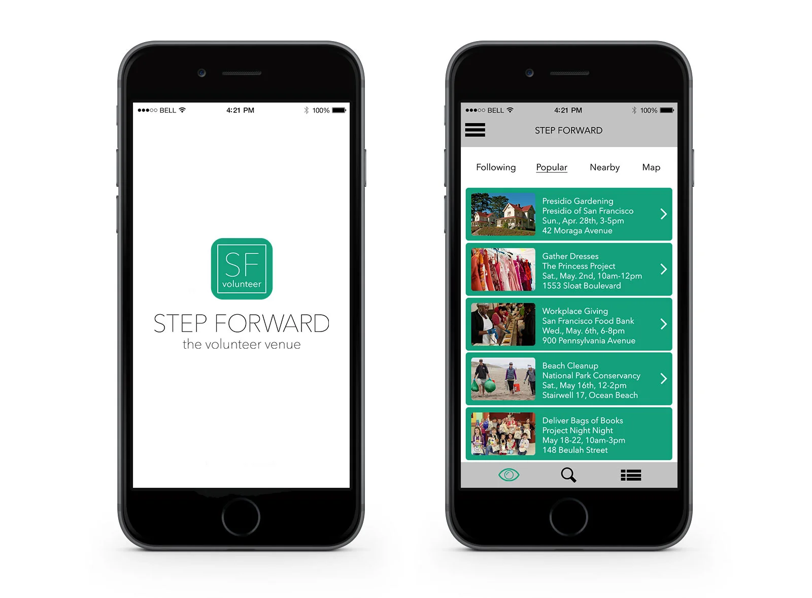 Step Forward App UX/UI Design - KLN Design