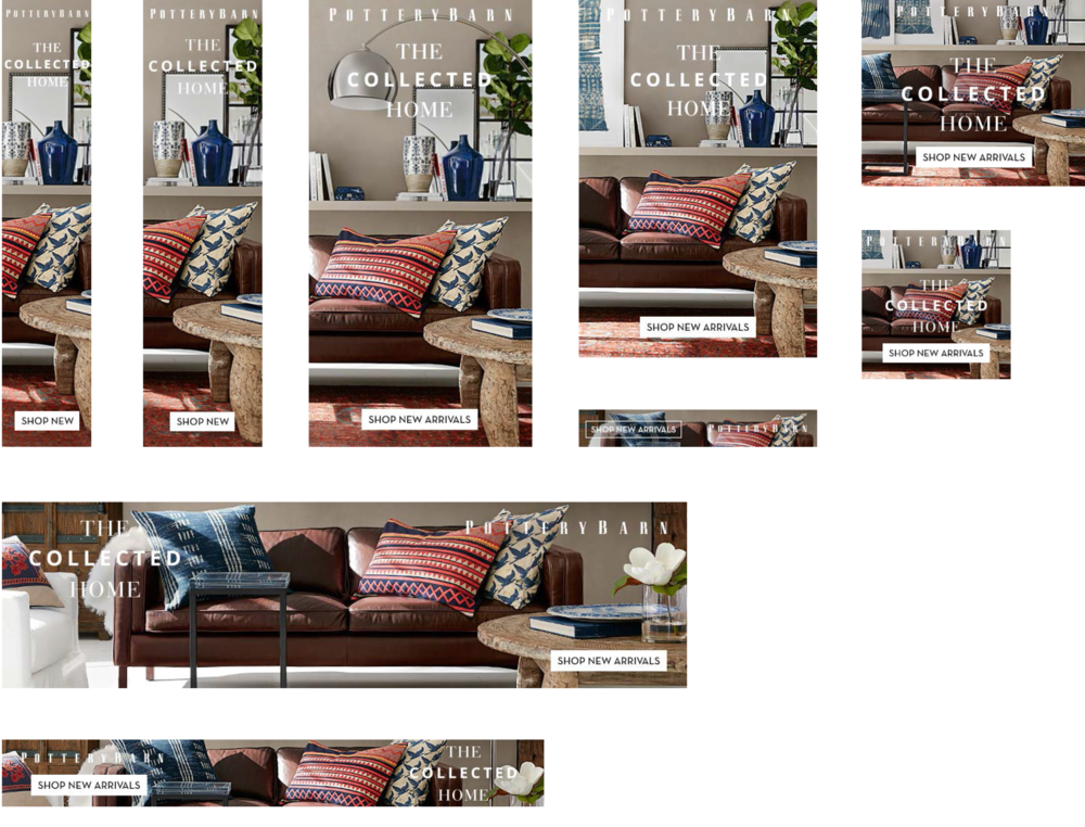 Pottery Barn Banner and Promotional Ad Designs - KLN Design