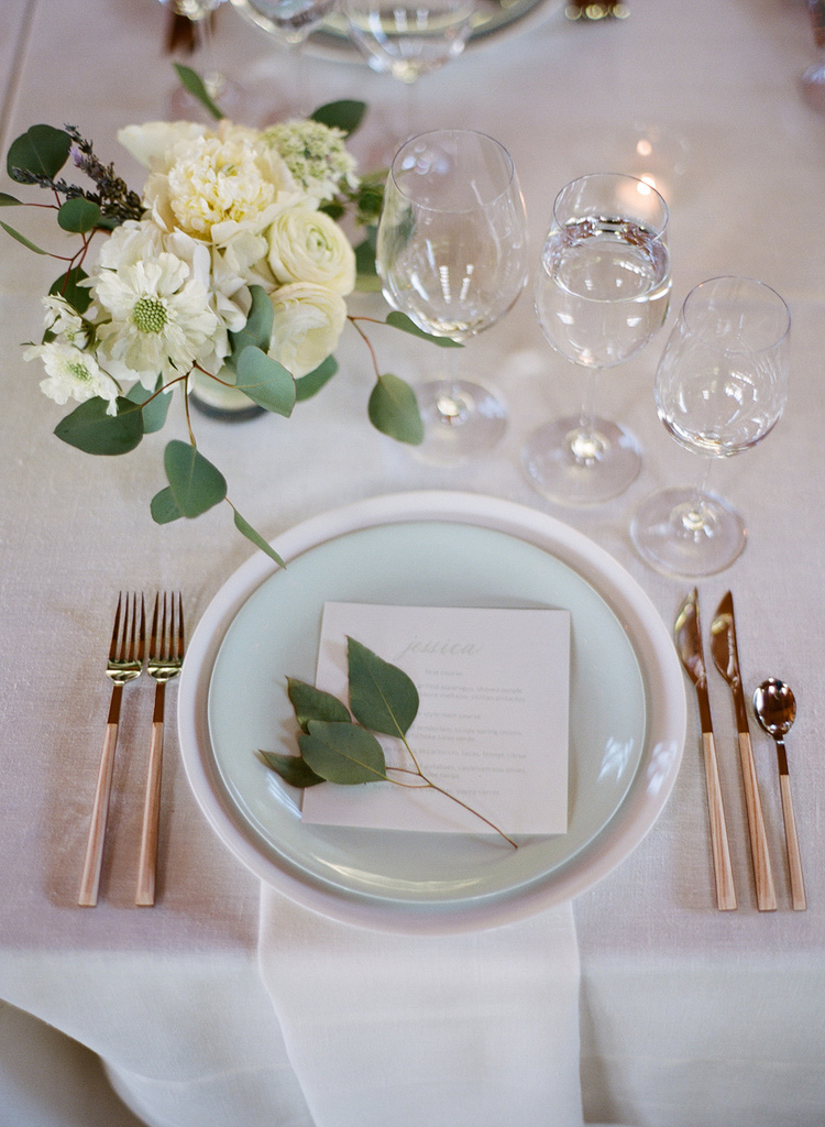 3 Gray Wedding Place Card Design - KLN Design