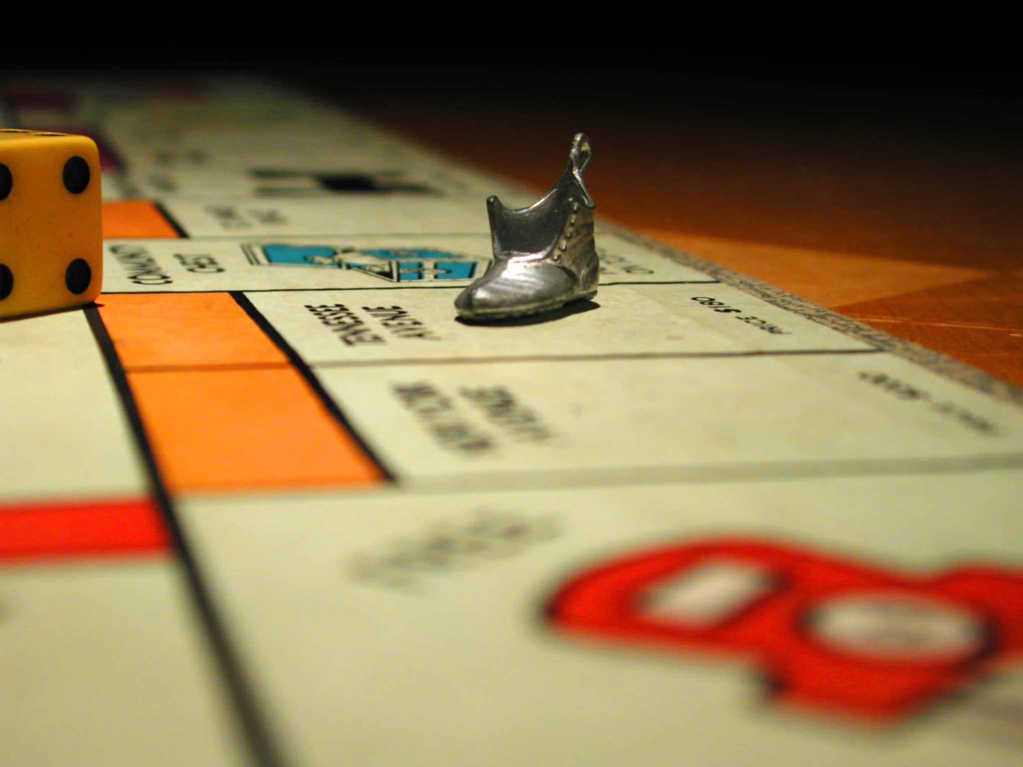 The game of Monopoly. Here comes the shoe.