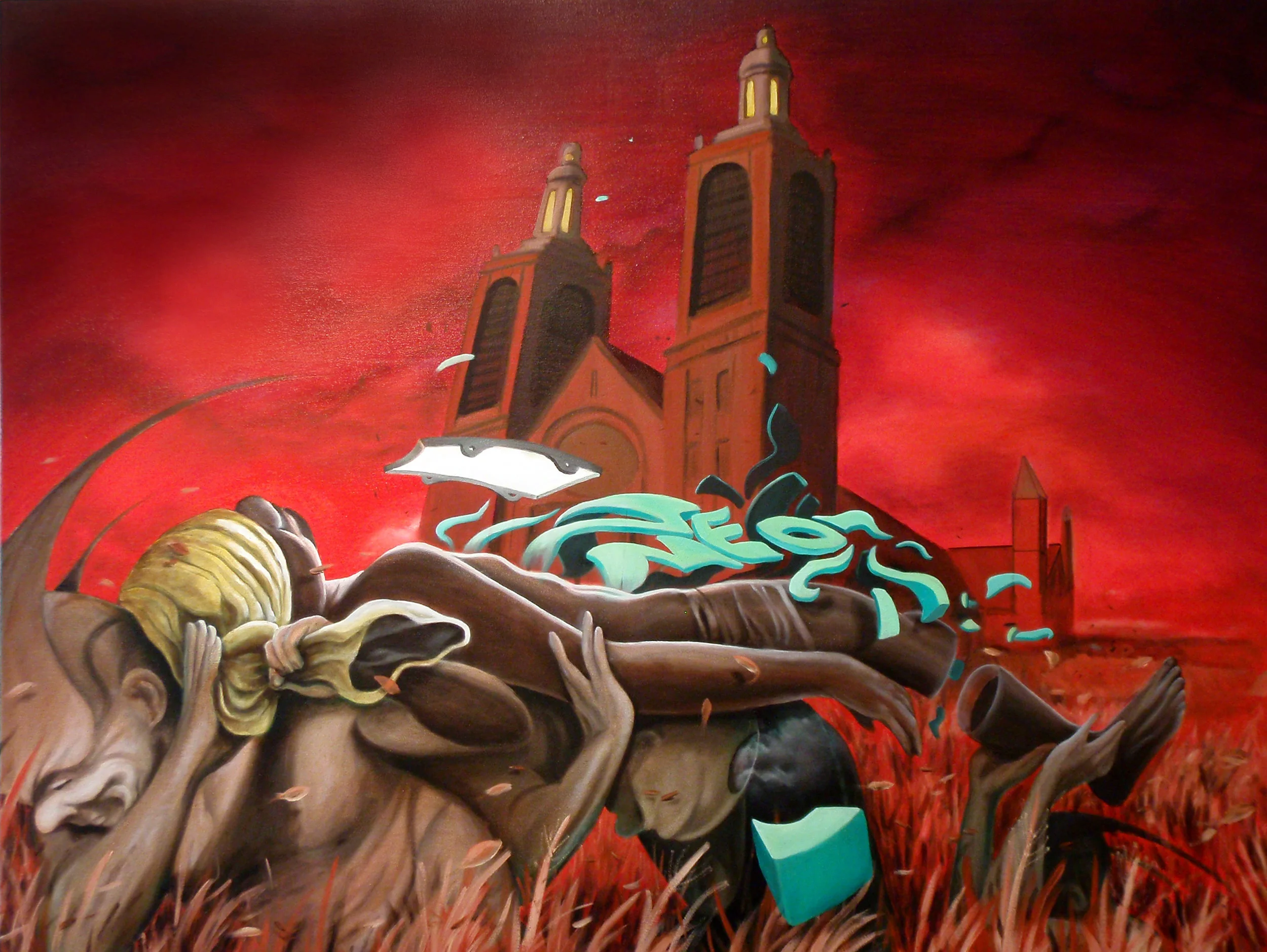 Procession (2012 oil on canvas)