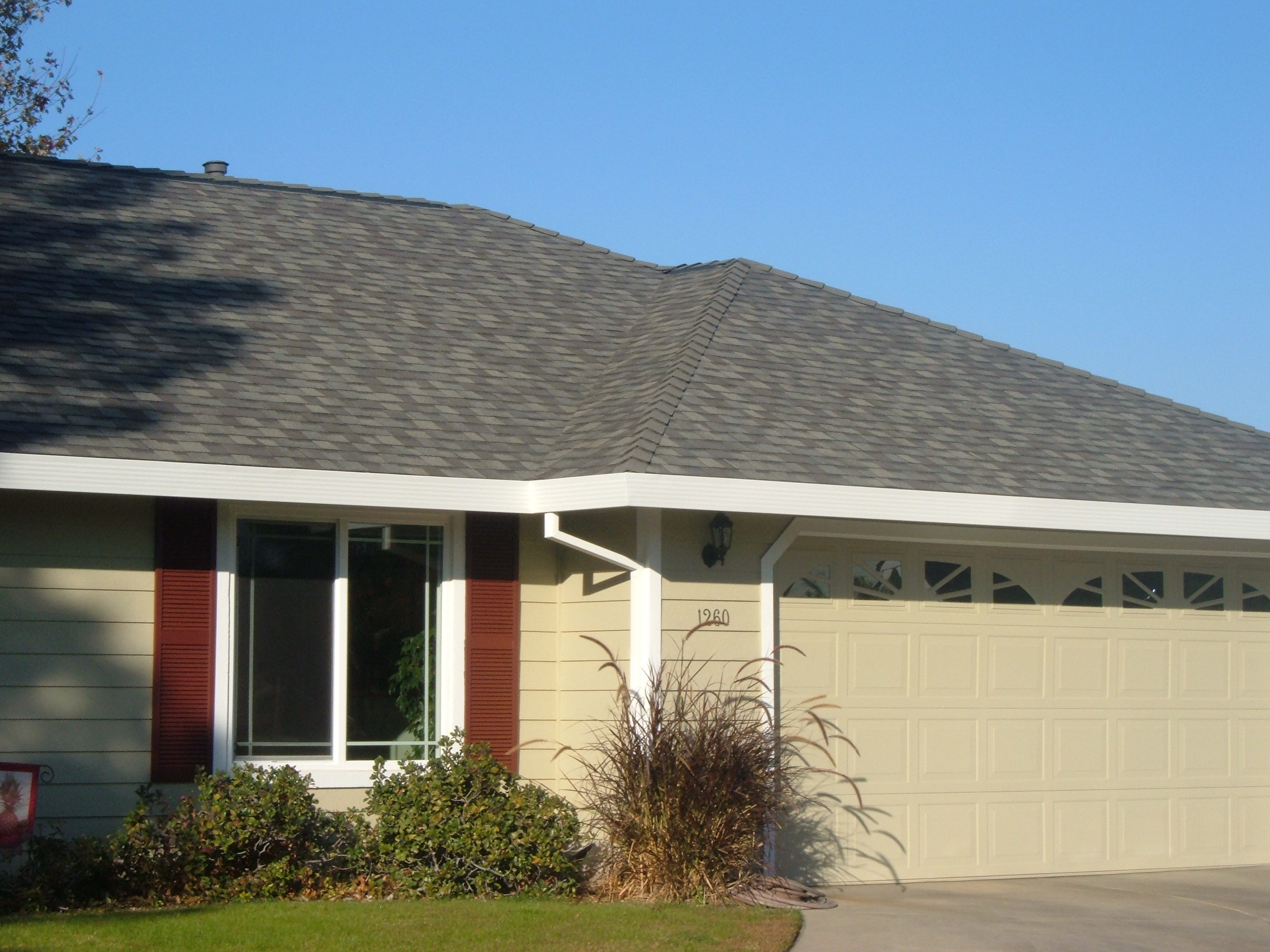 Completed Composition Shingle Roof Project by Ved's Roofing of Yuba City, CA.