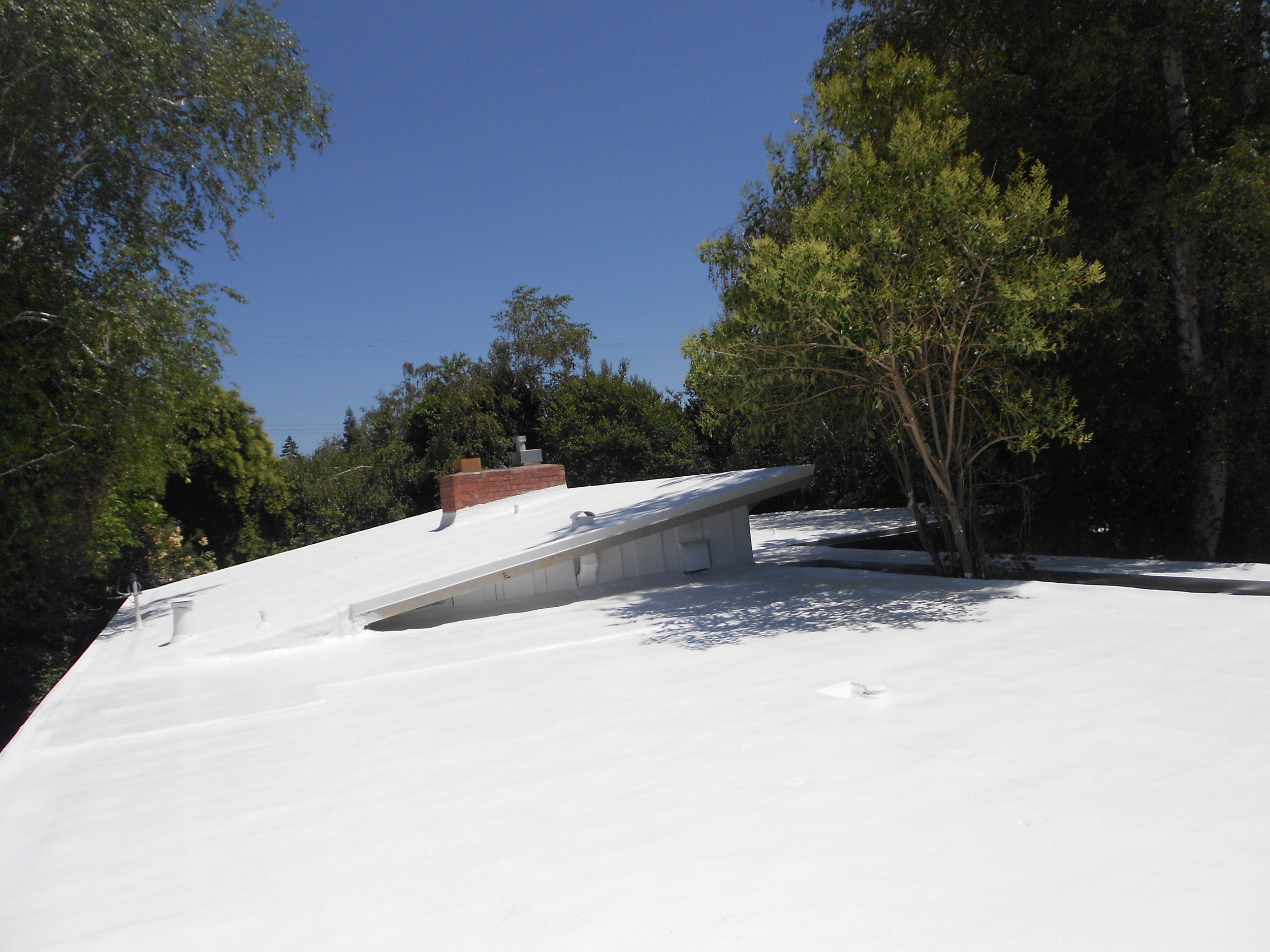 Completed Foam & Coatings Project by Ved's Roofing of Yuba City, CA.