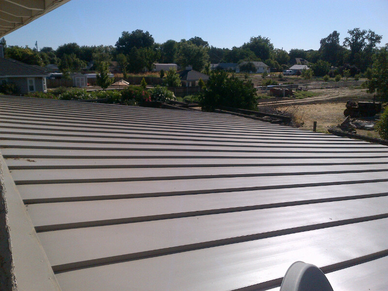 Completed Metal Roofing Project by Ved's Roofing of Yuba City, CA.