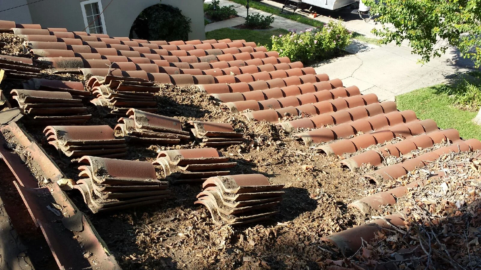 Roof tear off project by Ved's Roofing of Yuba City, CA.