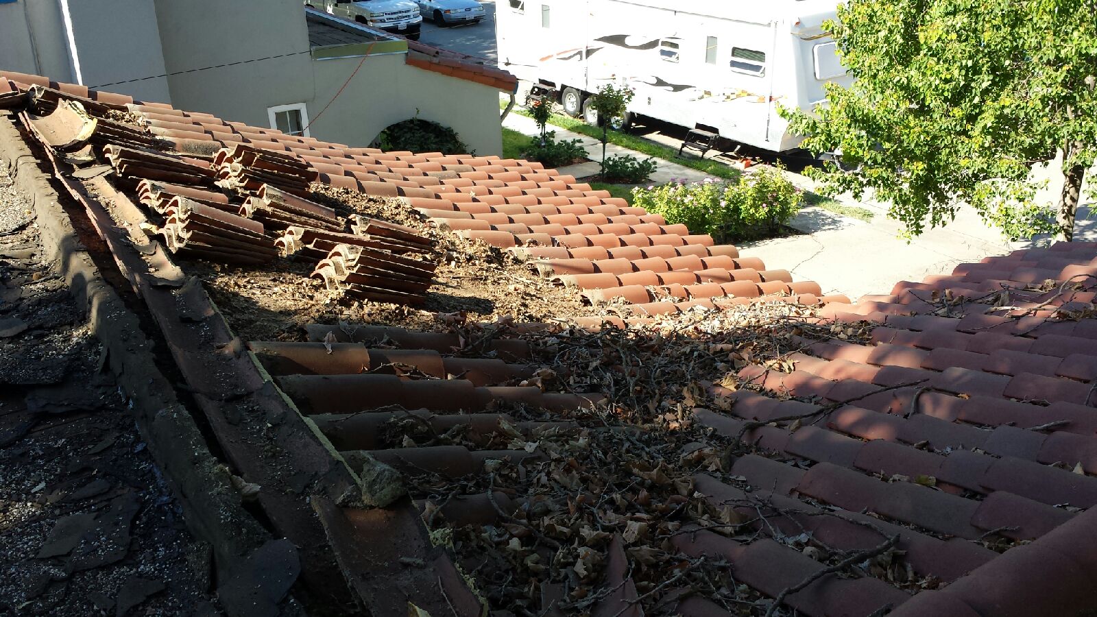Roof tear off project by Ved's Roofing of Yuba City, CA.