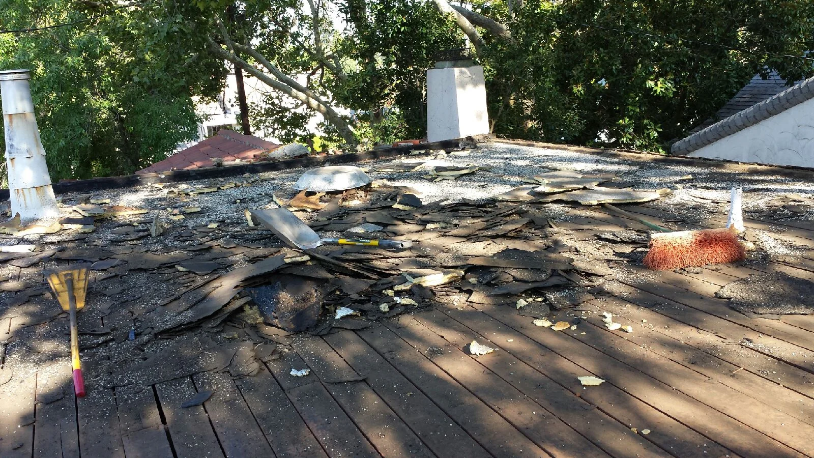 Roof tear off project by Ved's Roofing of Yuba City, CA.