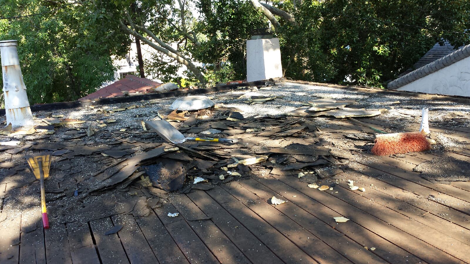 Roof tear off project by Ved's Roofing of Yuba City, CA.