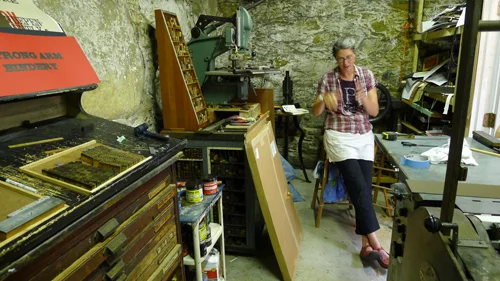 Martha at the studio. Photo credit: printeresting.org