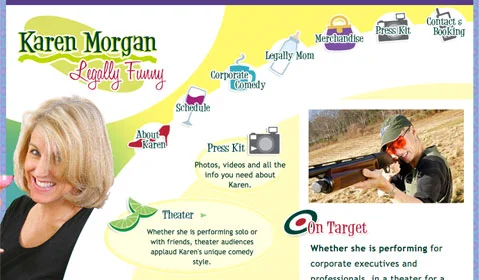 Karen Morgan identity and website, before