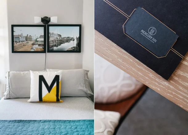 Detail of room VII and the inn's business card. Image credit: Meredith Perdue