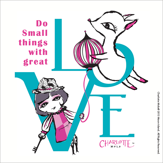 # 0023, Do small things with great Heart 上次提過Charlotte的出現背後帶著一些使命,所 以辭工後的過去一年多都會主動接觸一些慈善團體或社企, 希望深入了解後, 找合適單位看看有什麼可以協作。 在做義工服務時,有時會看到好些人帶著沒勁的心去做事。 結果,他們的行為反而是防礙了別人機構運作,上星期再一 次為這些事有幾天不開心,結果做了這幅圖舒發下自已的心 情。 願每人都能帶著“愛”去做好每件小事,盼望MOONKEY樂於助人的性格能感染更多人。生命並不只事事計報酬,美好的世界是需要每人真心付出一點去建造,最後會發現自己不只是付出者,也是受惠者。 希望所有義工或非義工都能用心去工作! Do small things with great LOVE!