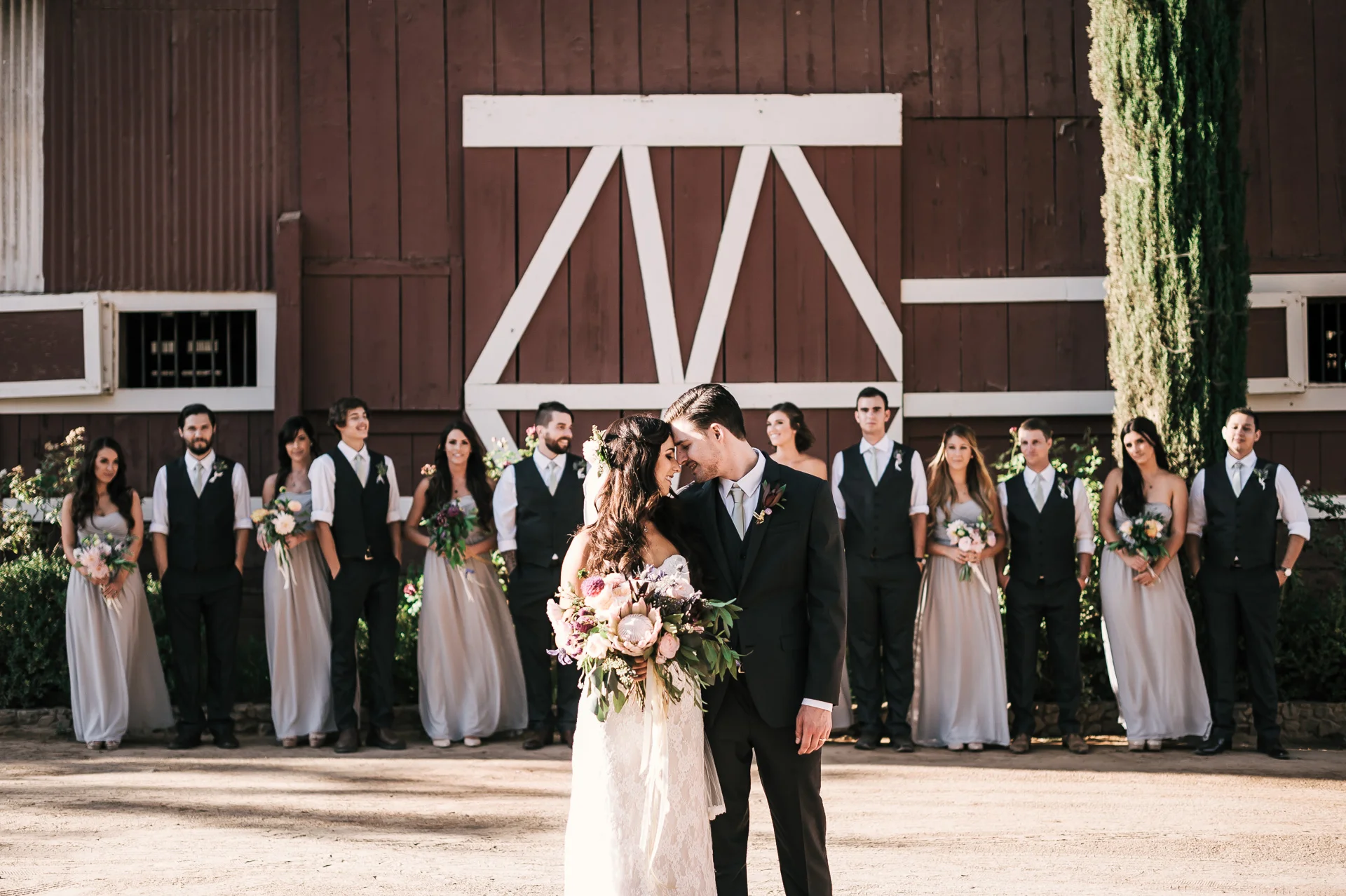 Rustic wedding photos at the Quail Haven Farms in Vista California.
