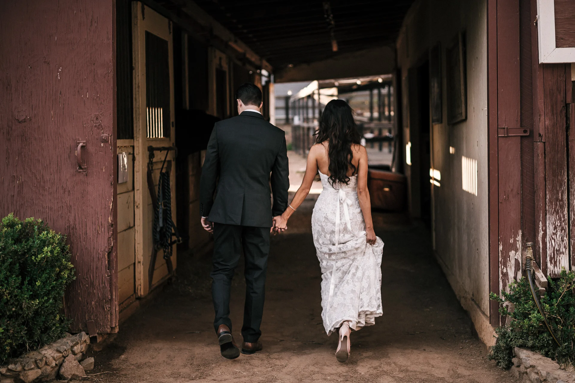 Romantic barn wedding at Quail Haven Farm.