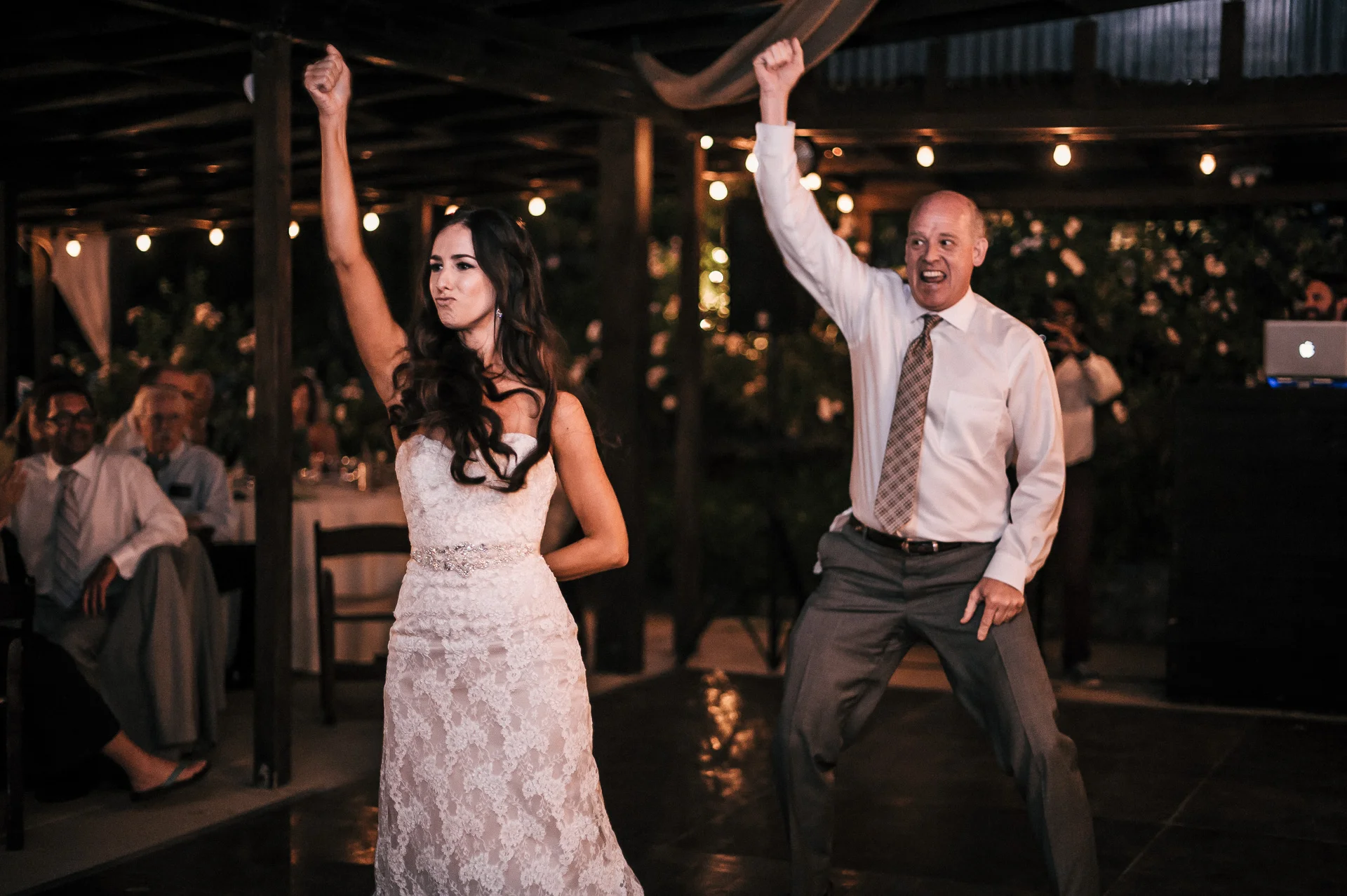 Father and daughter bust a move