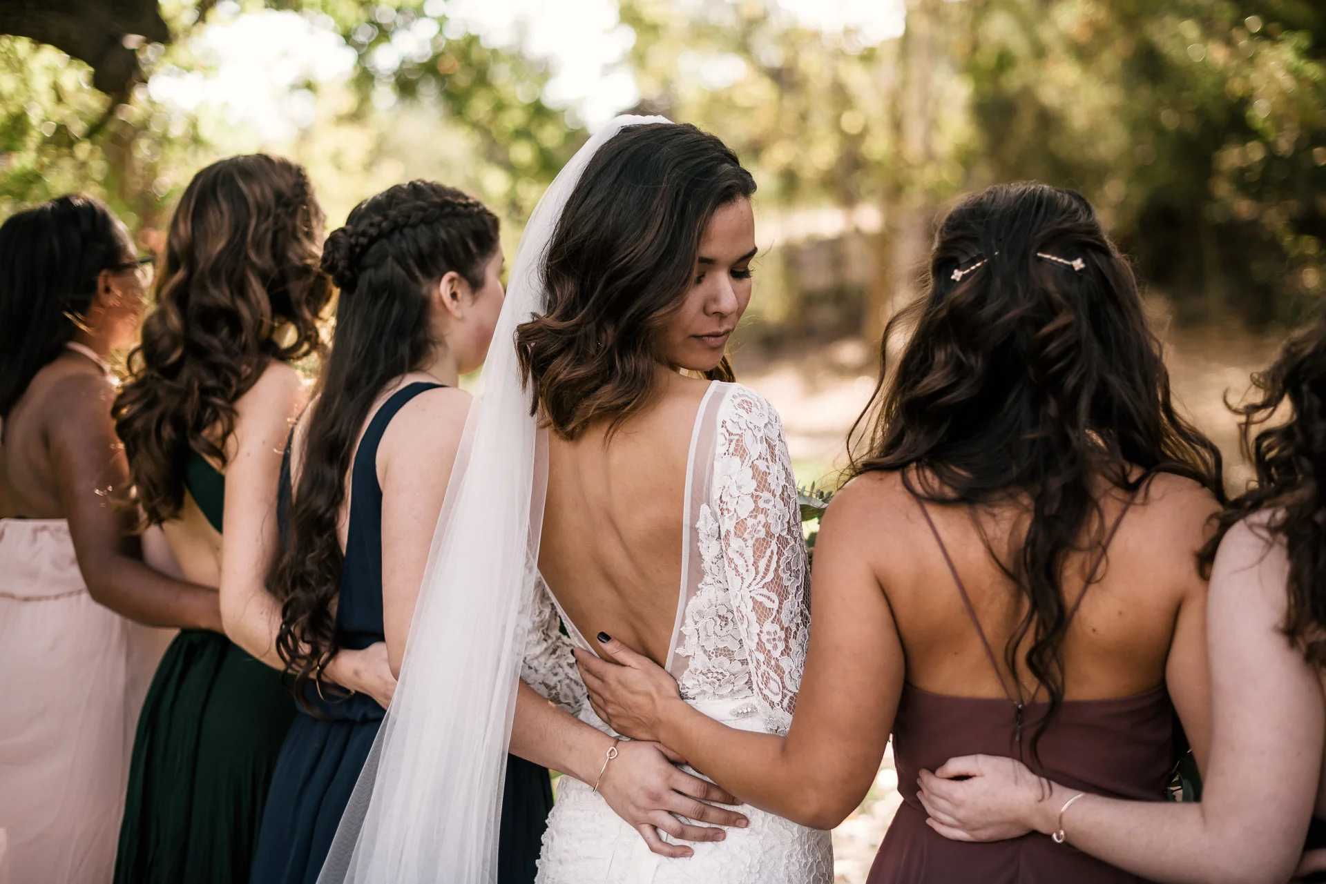 bride at rustic pymm ranch wedding venue in winchester california