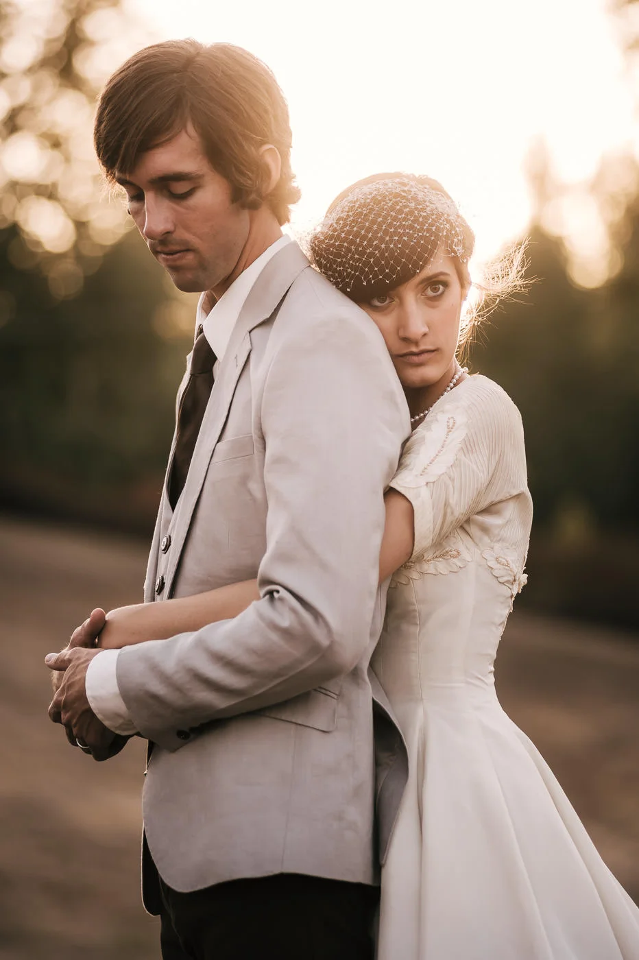 Couple madly in love poses for their Temecula wedding photographer