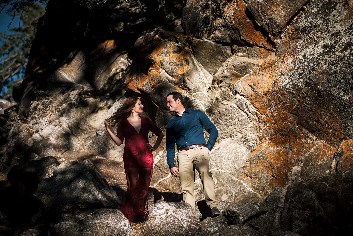 Mountain engagements for couples in love,