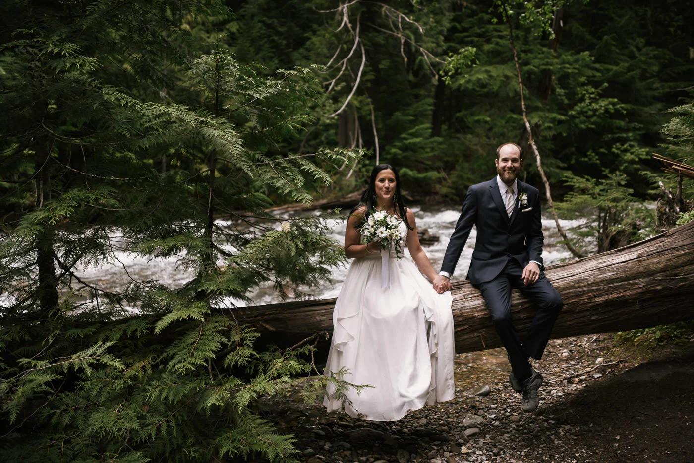 Romantic wedding photography in Glacier National Park.