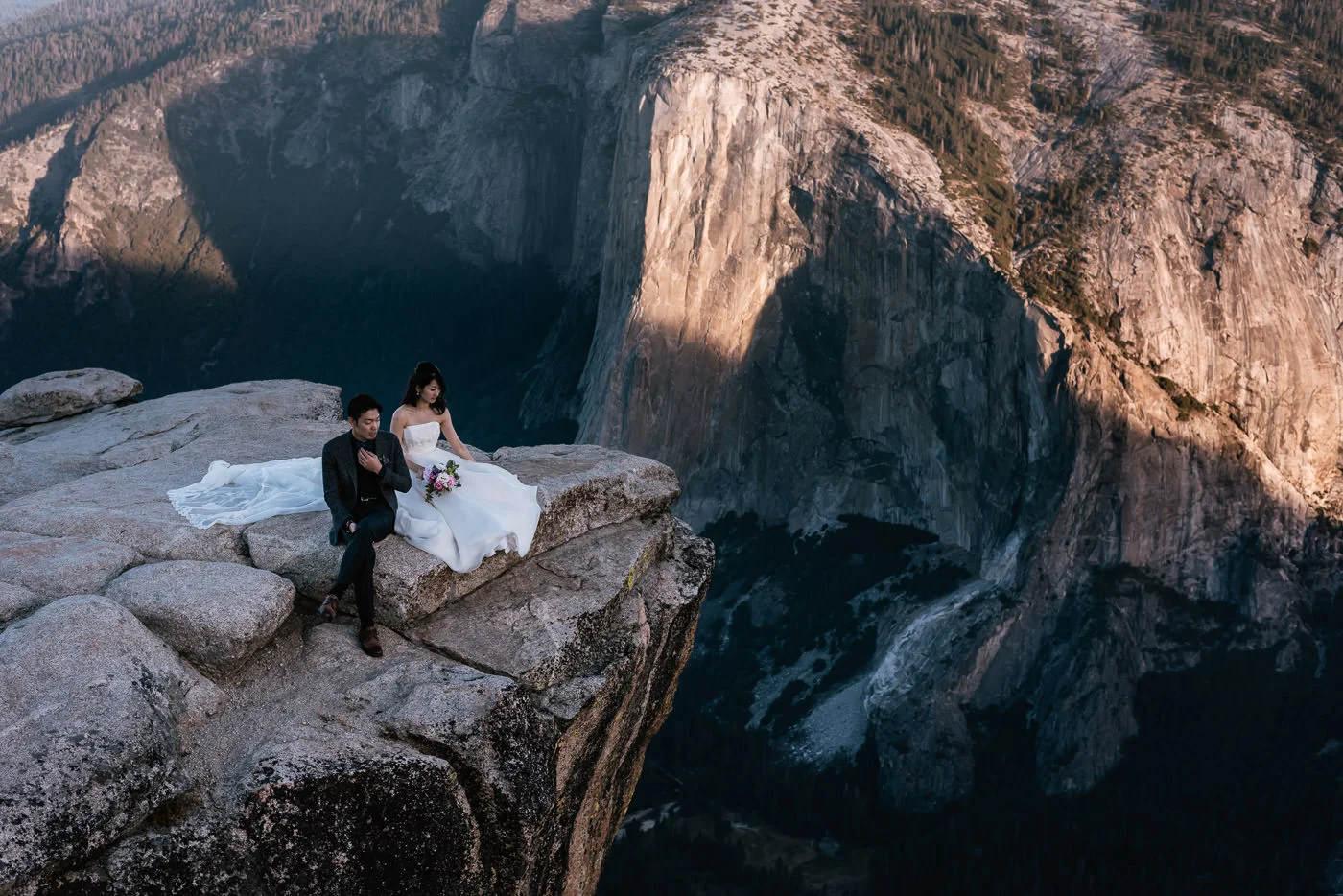 Taft Point makes for a thrilling location for an intimate elopement ceremony.