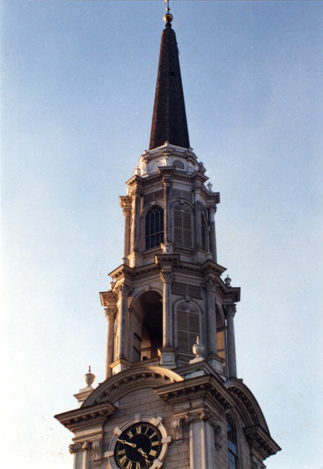Renovation of a grand multi-cupola steeple
