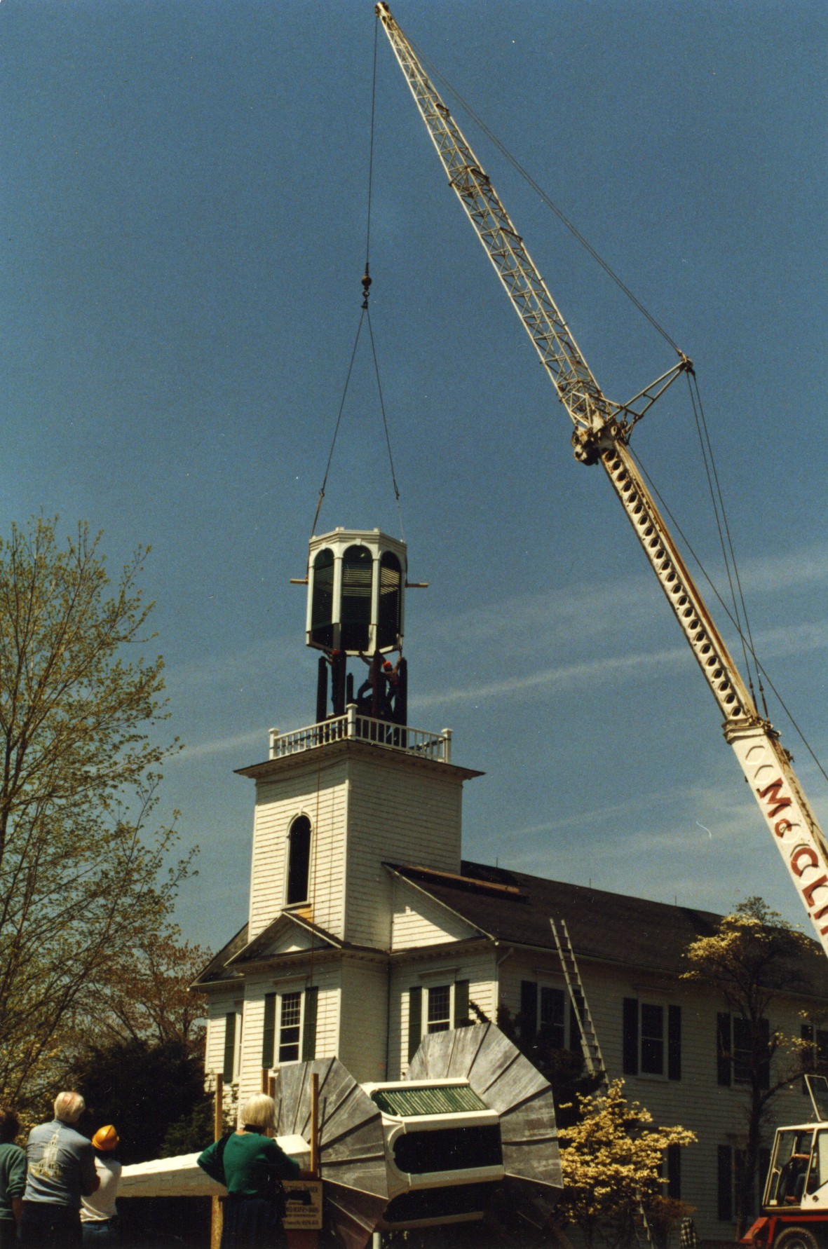 A two cupola steeple with spire atop nathrex