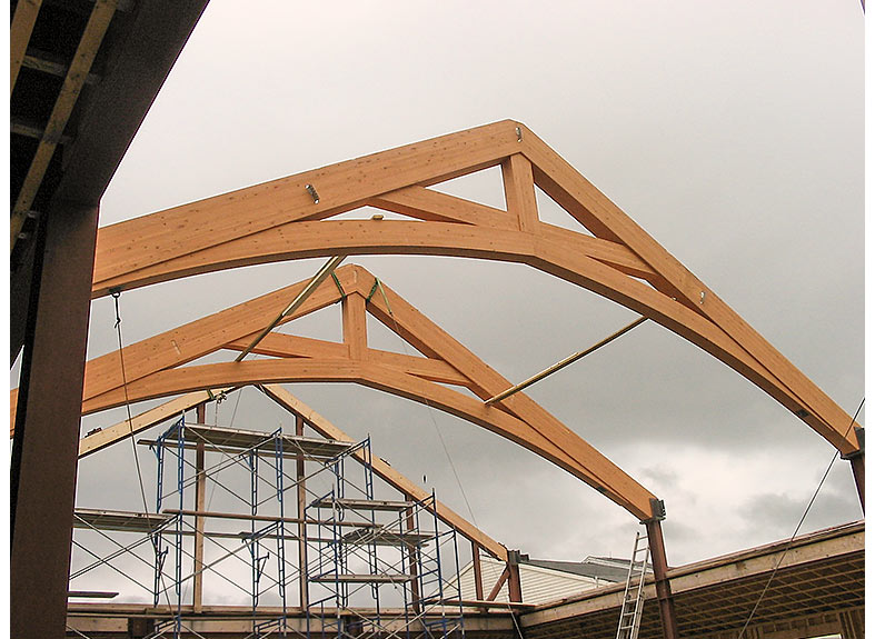 Axially connected trusses