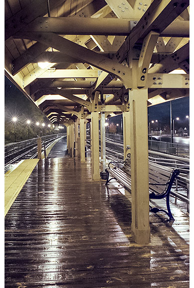 Timber frame train station
