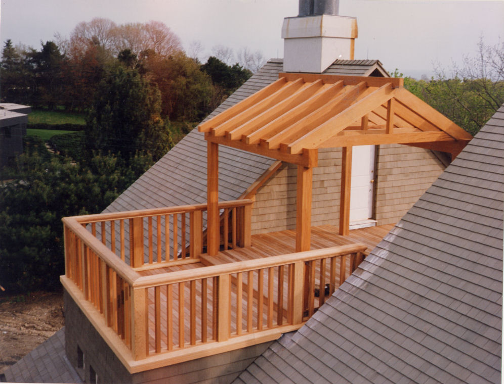 Mahogany rooftop deck