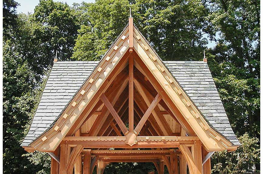 Redwood pool house